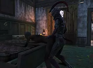 fallout 4 nemesis monster banging in 3d action!