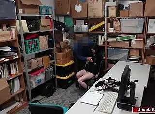 Teen Thief Fucked by Elderly Officer in Office... Oops!