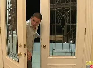 blonde slut, pay for pizza with your tight pussy?