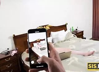 Young Woman Acts Wildly as Stepbrother Penetrates Her Wet Vagina in Bed