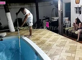 Passionate encounter with pool cleaner Alex Lima Oficial