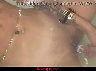 Karups - Petite Latina Dora Belle Relaxes In Bath With Toys