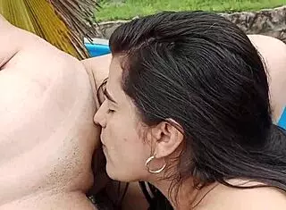 milf lesbians licking pussies outdoors to satisfy their hot desires!