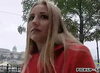 Kiki Cyrus, tight blonde, pounded for cash in public outdoor scene.