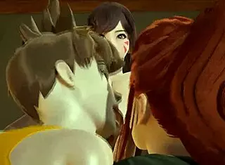 Futa Tracer, Brigitte, And Dva In Intense 3some With Creampie