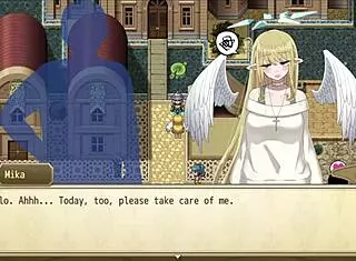 Lethargic Angel Engages In Public Sexual Activities In Hentai Game