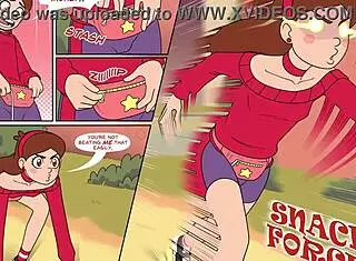 Blonde Anime Threesome with Big Tits