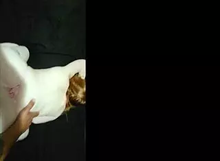 sexy red headed girl with very nice ass