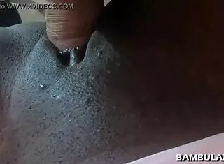 Interracial closeup creampie with cute ebony amateur!