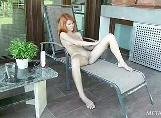 mia sollis takes a relaxing sun bath in nude