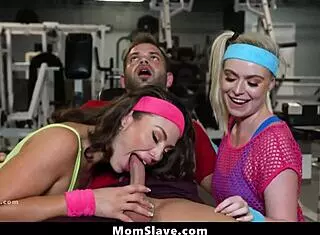 Stepmom And Stepdaughter In Freeuse Gym