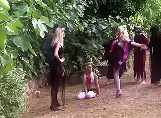 Three Blonde Babes Explode in Wild Outdoor Orgy