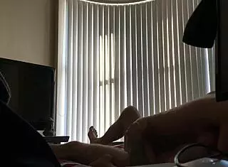 I watch my amateur asian girlfriend ride in cowgirl position, her big tits bouncing as she reaches orgasm.