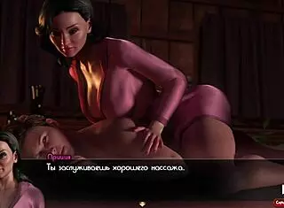 Treasure of Nadia - hand squeeze as she takes throat e1 53.