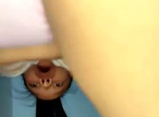 brunette in twerk class wets her panty with licking and masturbation!