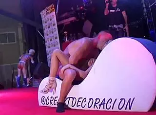 Francys Belle and Victor Bloom in Public Outdoor Encounter