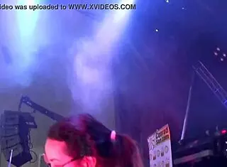 Francys Belle and Victor Bloom in Public Outdoor Encounter