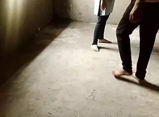 School girlfriend fucked in new house