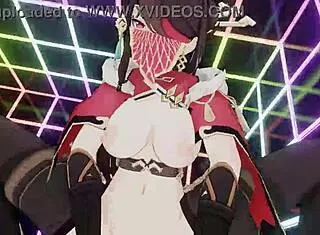Masked Femdom Bitch Rides Beidou in 3D Sex