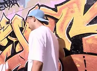 latina brunette gives blowjob to gay guy with glasses