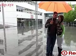 Pretty European Student Poses For Handsome Guy