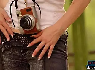 Naturally Curvy Blonde Milf Babe Taking Selfies Outdoor