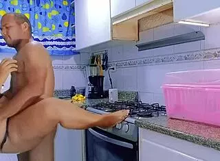 Feeling Horny In Lingerie, Neighbor Fucks Me In Kitchen, Intense Sex On Table