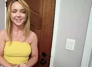 stepsister catches stepbrother getting his big cock sucked in college