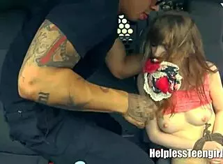 slutty teen didn't mind rough doggystyle monster cock in car