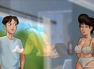 church milf gets caught masturbating with police baton in summertime saga