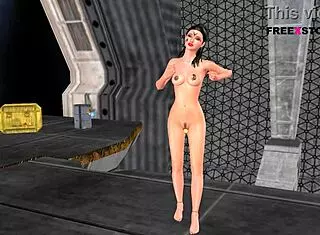 Beautiful Indian Girl Masturbates with Banana in 3D Cartoon