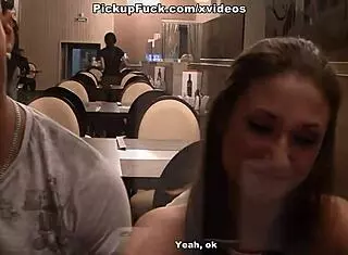 titted brunette picked up and fucked outdoors