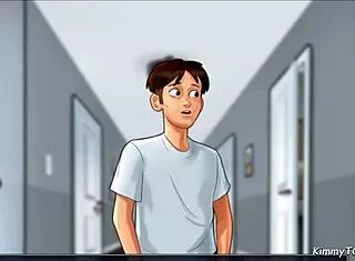 church milf gets caught masturbating with police baton in summertime saga