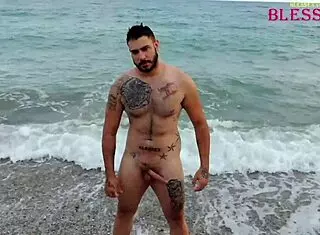 delivery man gives his package