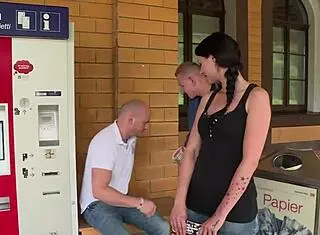 Hot newspaper seller encounters in train station toilet