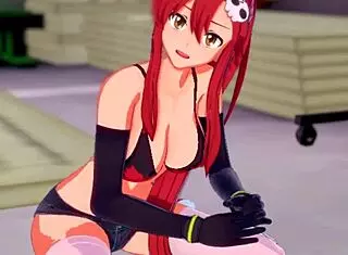 i'm yoko littner, skinny and horny, needing that hard sex so bad - gurren lagann