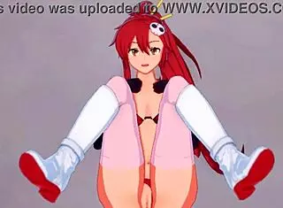 i'm yoko littner, skinny and horny, needing that hard sex so bad - gurren lagann