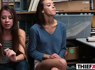 Cute Teen Thieves Get Punished With Blowjobs And Ass Fucking In Garage