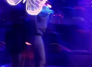 At adult entertainment house with anny, spy camera catches naughty dancing 😏