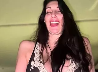 Hot MILF In Lingerie Rides Cock POV, Reaching Intense Orgasm With Brunette Amateurs!