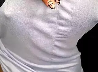 Ebony Girl Tempts With Beautiful Tits In Your Face