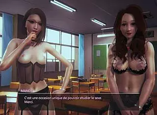 3d animation hs2 stocking two girls sex