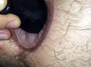 Feeling intense pleasure fucking my puffy man pussy with a toy