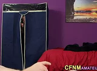 clothed blonde amateur gets facial in hd