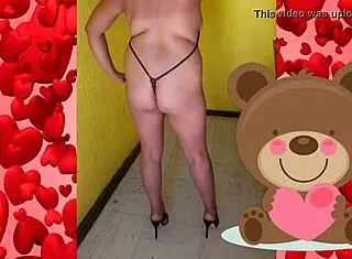 BBW Swimsuit Babe Swallows Cum After Anal