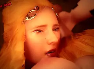 In this 3d cartoon, sif gets pressed into intense mating and creampie