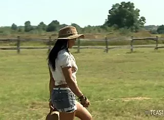 Kinky brunette girl moans while getting her ass fucked outdoors