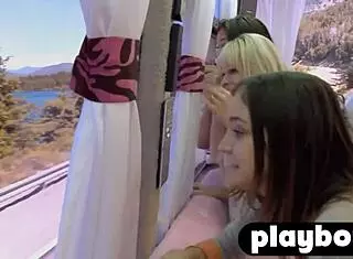 hot babe lauren and friends posing naked after striptease