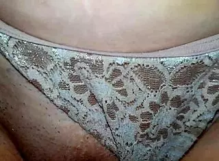 Naughty redhead takes dick in panties and holds cum after her man cums 😏
