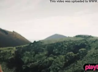 Nasty photographer fucks petite blonde model outdoors doggystyle